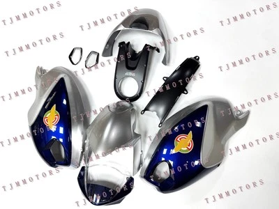 Kit de carenado de carrocería de inyección ABS azul oscuro plateado para Ducati Monster 696 1100 Foto 1 de 4