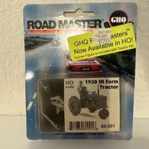 Roadmaster Series 1/87 HO 1950s Red Farm Tractor & Farmer Pewter Kit MPN 60–001 - Picture 1 of 5