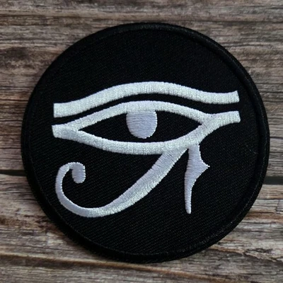 Parche bordado de hierro Ojo de Horus símbolo egipcio antiguo Foto 1 de 2