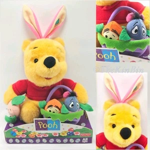Fisher Price Winnie the Pooh Easter Plush Basket Piglet Tigger Bunny 1999 NOS - Picture 1 of 15
