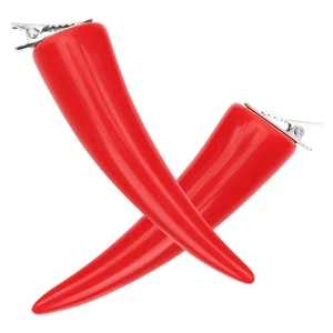 2 Pcs Devil's Horn Hairpin Fake Ears Halloween Funny Headdress - Picture 1 of 12
