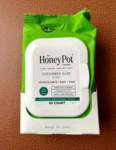 The Honey Pot Cetriolo Aloe Salviette 30Ct Cura Intima/Femminile a Base Vegetale - Foto 1 di 5