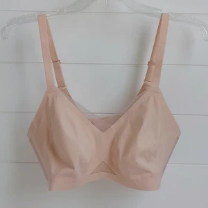 Honeylove Crossover Bra Wirefree Size Large Nude Adj. Straps-No Padding Inserts - Picture 1 of 6