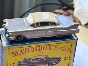 Matchbox Lesney # 27c Cadillac Sixty red base NMint in VGood Original box - Picture 1 of 10