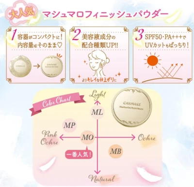 CANMAKE Marshmallow Finish Powder Refil SPF50 PA+++ 10g From Japan Free Shipping - Image 1 of 2