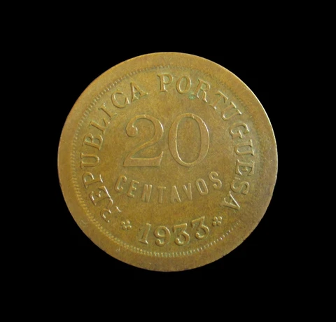 PORTUGUESE GUINEA BISSAU 20 CENTAVOS 1933 KM 3 #6641# Cover