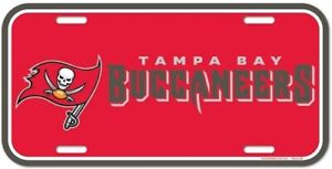 Tampa Bay Buccaneers Football Team NFL Souvenir Plastic License Plate Car Truck