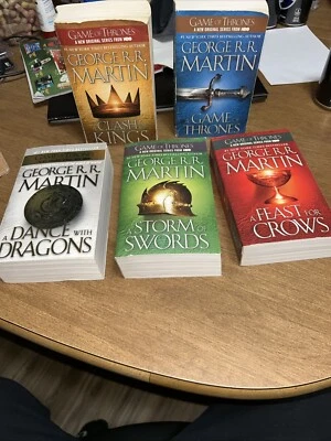 A Game of Thrones by George R. R. Martin (5-Book Set) Excellent Condition Rare - Image 1 of 4