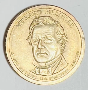 2010 - US $1 One Dollar Gold Colored Coin - Millard Fillmore - 13th President - Bild 1 von 2