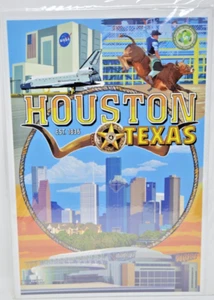 Póster de viaje de Houston Texas por prensa de linternas 12x18 nuevo - Imagen 1 de 1