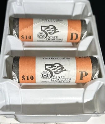 2005-P&D KANSAS QUARTERS IN ORIGINAL MINT ROLLS! - Image 1 of 3