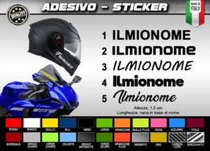 Adesivo NOME personalizzato - 4 PEZZI per auto moto casco ecc. - Foto 1 di 1