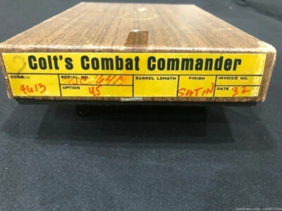 Colt Commander .45 Pistol Box w/ Original Warranty Card - Image 1 of 4