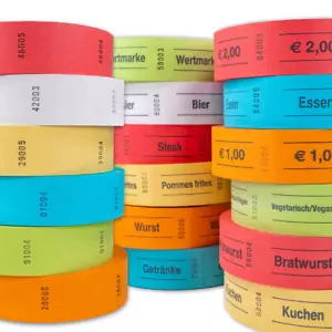 1000 Wertmarken Biermarken Pfandmarken Getränkemarken Essensmarken Rollen Bons - Bild 1 von 2
