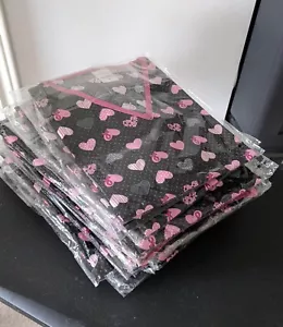 Lot of 12 Medical Nurse Scrub Top Printed S M L Black Pink Ribbon Patterned NEW - Picture 1 of 5