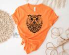 Owl T-Shirt, Women's Owl T-Shirt, Bird Print, Bird Lover Gift, Birdwatcher