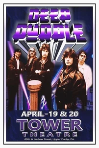 DEEP PURPLE 1991 Concert Poster TOWER THEATRE Upper Darby PA Gig Poster - Picture 1 of 2