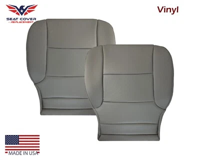 ДЛЯ 2014 - 2019 Chevy GMC водитель пассажирский низ серый синхронизация. Кожаные чехлы на сиденья - Изображение 1 из 4