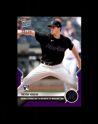 2021 Topps Now Purple Parallel #60 Trevor Rogers Marlins 8/25 - Image 1 of 2