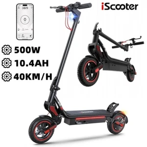 iScooter W8 Electric Scooter 9.3in Off-road tires 500W 10.4Ah Folding E-Scooter - Picture 1 of 15