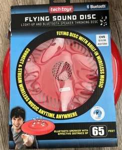 Tech Toyz Flying Sound Disc Light-Up Bluetooth Speaker Throwing Disc Frisbee - Picture 1 of 2
