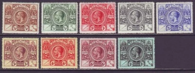 Bermudas 1921 SC 71-79 MH Set Tercentenario Foto 1 de 3