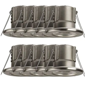 60X 5W Fire Rated LED Dimmable Downlight Spot Spot lights IP65 Satin Warm White - Picture 1 of 12