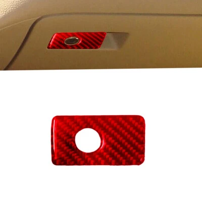 Cubierta de caja de almacenamiento copiloto de fibra de carbono roja para Volkswagen VW Passat B6 06-10 Foto 1 de 4