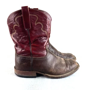 Vintage Anderson Bean Boots Mens 10.5 EE Red Brown Leather Cowboy Made In USA - Picture 1 of 15