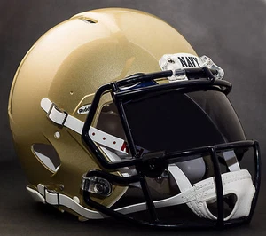 *CUSTOM* NAVY MIDSHIPMEN NCAA Riddell Speed AUTHENTIC Football Helmet - Picture 1 of 5