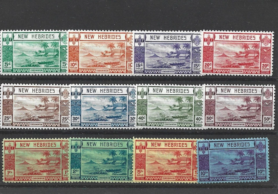 NUEVO HEBRIDAS GVI 1938 Juego de 12, Sg 52/63, Ligeramente Montado Como Nuevo. {AV3125-147} Foto 1 de 1