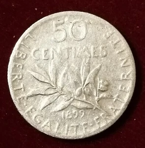 PEU COURANTE **** 50 Centimes SEMEUSE 1899 **** - Imagen 1 de 2