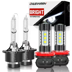 For Infiniti JX35 2013 - LED HID Headlights High/Low Beam + Fog Light 4× Bulbs - Foto 1 di 12
