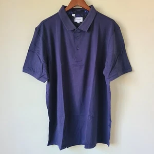 NWT Duchamp London Mens Polo Shirt Size XXL Navy Blue Classic Preppy Neutral - Picture 1 of 9