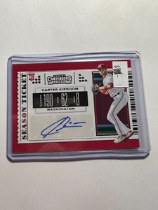 K12,815 - 2019 Panini Contenders Season Ticket Autographs #20 Carter Kieboom