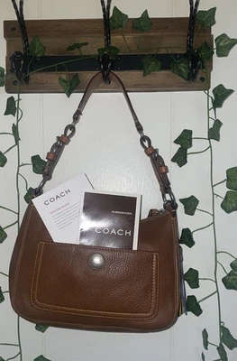 Bolso de Hombro Coach Chelsea en Cuero Guijarro Marrón ¡Precioso por dentro y por fuera! Polvo Foto 1 de 4