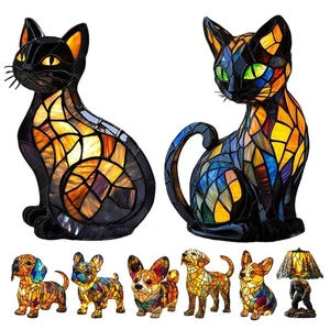 Animal Table Lamp LED Animal Bedside Table Lamp Handmade Resin Sculpture liberal - Picture 1 of 20