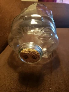 5 Gallon Glass Pig - Vintage - Libbey - This Little Piggy Went To Market - Bild 1 von 16