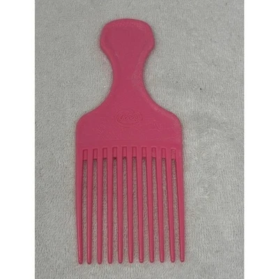 Vintage Goody Hair Pick Textured Plastic Handle Lift Comb 6.5" Pink - Image 1 of 4