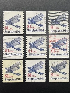 1-1990 Used US Stamp. #2468. $1.00 Seaplane 1914. Quantity Available - Picture 1 of 2