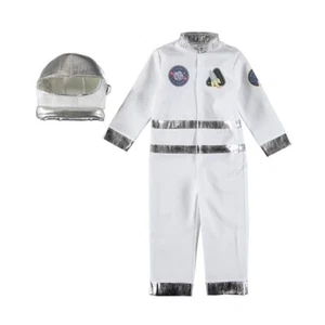 Boys Astronaut Costume White Space Man NASA Suit Uniform Child Kids Book Week AU - Picture 1 of 2