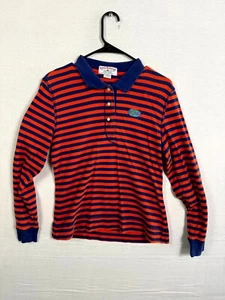 Boca Classics Polo Shirt Womens Medium Blue Striped Florida Gators Long Sleeve - Picture 1 of 9