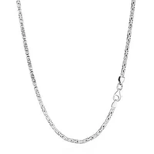 60cm Königskette 925 Silber 4fach diamantiert breite 2mm Halskette Silberkette - Picture 1 of 5