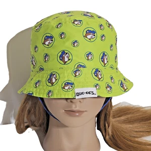 Buc-ee's Reversible Child/Youth/Infant Bucket Hat Hook & Loop Strap Blue & Green - Picture 1 of 10