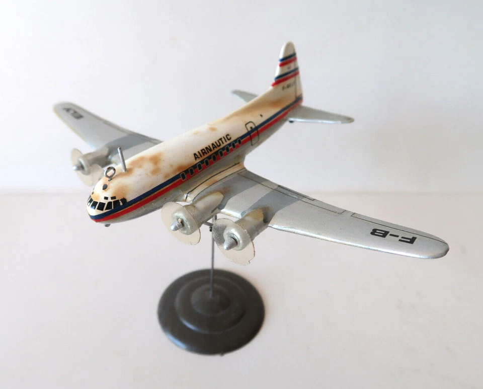 Wiking ? Avion Boeing 307 Stratoliner Airnautic F-BELY 16,5 Cm Bois Wood 1950 - Photo 1/4