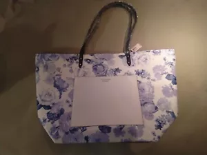 Victoria's Secret Blue White Floral Tote Shoulder Bag 2022 Limited Edition NWT - Picture 1 of 6