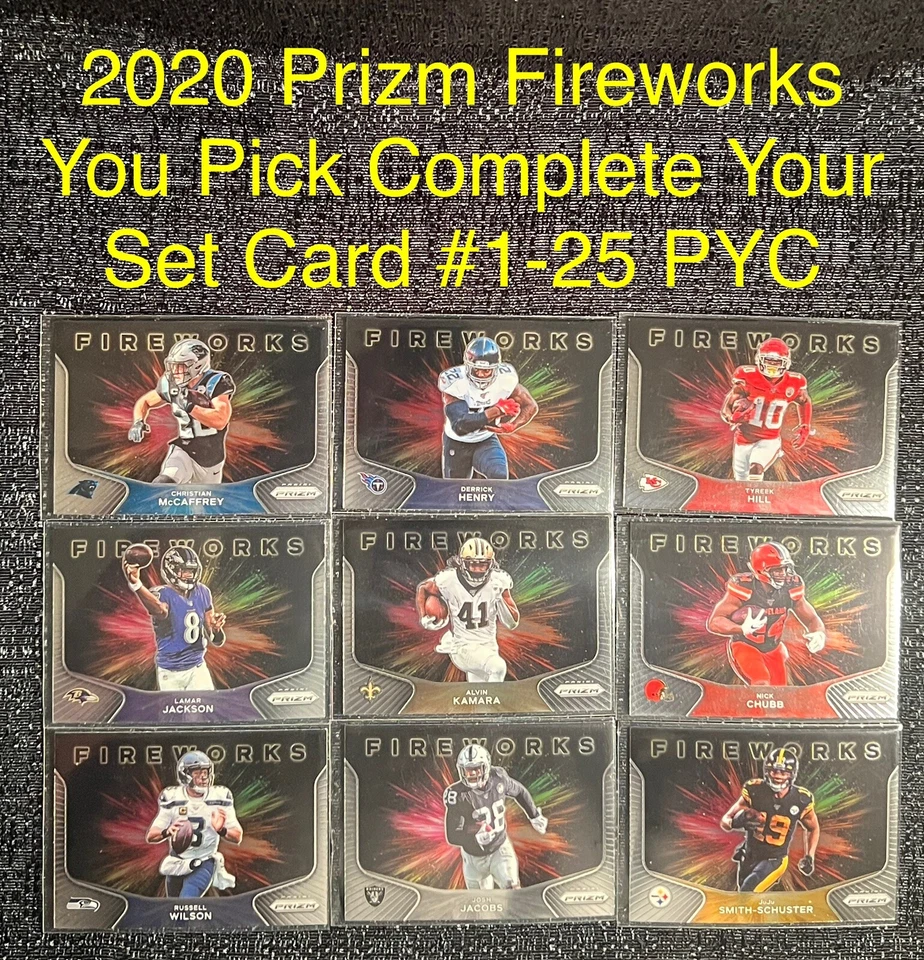 2020 Panini PRIZM FIREWORKS Complete Your Set You Pick Football Card #1-25 - Image 1 of 1