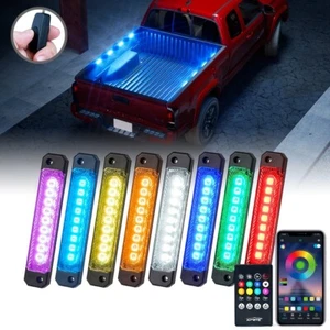 Xprite 8 Cápsulas RGB LED Bar Camión Cama Carga Trabajo Iluminación Kit Tiras Decoración Barcos - Imagen 1 de 7