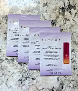Tatcha Violet-C Brightening Serum 4 Sample Packets 1 mL each NEW!! - Picture 1 of 2