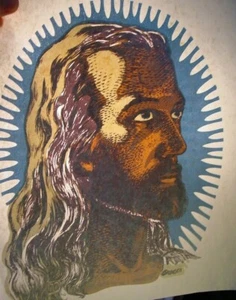 JESUS CHRIST VINTAGE 1971 ROACH RELIGIOUS IRON ON TRANSFER B-9 - Picture 1 of 2